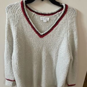 Velvet by Graham & Spencer Fuzzy V Neck Sweater